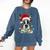 Boston Terrier Dog Santa Christmas Tree Lights Xmas Comfort Colors Sweatshirt Denim