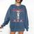 Boston Terrier Dog Santa Hat Men Kids Ugly Christmas Light Comfort Colors Sweatshirt Denim