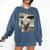 Boston Terrier Dog UFO Alien Extraterrestrial Selfie Comfort Colors Sweatshirt Denim