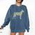 Boston Terrier Flower Silhouette Floral Dog Men Women Girls Kids Comfort Colors Sweatshirt Denim