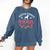 Boston Terrier Grandma Nana Dog Lover Christmas Comfort Colors Sweatshirt Denim