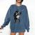 Boston Terrier Guitar Comfort Colors Sweatshirt Denim