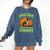 Boston Terrier Halloween Zombie American Gentleman Dog Lover Comfort Colors Sweatshirt Denim