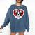 Boston Terrier Heart Cute Puppy Lover Or Dog Owner Comfort Colors Sweatshirt Denim