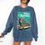Boston Terrier Merry Christmas Tree Truck Dog X-Mas Comfort Colors Sweatshirt Denim