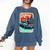 Boston Terrier Merry Christmas Tree Truck Santa Dog X-Mas Comfort Colors Sweatshirt Denim