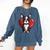 Boston Terrier Mom Dad Bostie Dog Lover Valentines Day Comfort Colors Sweatshirt Denim