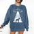 Boston Terrier Mom Dad Dog Alien UFO Comfort Colors Sweatshirt Denim