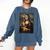 Boston Terrier Mona Lisa Painting Art Dog Mom Dad For Men Women Kids Comfort Colors Sweatshirt Denim