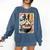 Boston Terrier Ramen Noodles Japanese Art Retro Ocean Waves Comfort Colors Sweatshirt Denim