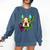 Boston Terrier In Red Day Of The Dead Sugar Skull Dog Comfort Colors Sweatshirt Denim