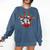 Boston Terrier Santa Claus Elf Reindeer Christmas Dog X-Mas Comfort Colors Sweatshirt Denim