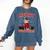 Boston Terrier Santa Claus Hat Merry Christmas Dog X-Mas Comfort Colors Sweatshirt Denim