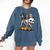 Boston Terrier Skeleton Mummy Witch Halloween Comfort Colors Sweatshirt Denim