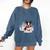 Boston Terrier In The Snow Merry Christmas Winter Comfort Colors Sweatshirt Denim