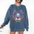 Boston Terrier Sugar Skull Dog Day Of The Dead Comfort Colors Sweatshirt Denim