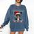 Boston Terrier Ugly Christmas Sweater Xmas For Adults Kids Comfort Colors Sweatshirt Denim