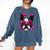 Boston Terrier Valentines Day Shirt Heart Dog Lover Comfort Colors Sweatshirt Denim