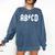 Boys Girls Teachers ABCD Rock Graphic Back To School Comfort Colors Sweatshirt Denim