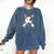 Bull Terrier Pocket Bull Terrier Peeking Out Pocket Comfort Colors Sweatshirt Denim