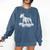 Bull Terrier Skeleton Birthday Halloween Kids Comfort Colors Sweatshirt Denim