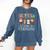 All Is Calm Xmas Kindergarten Christmas Season Teacher Comfort Colors Sweatshirt Denim