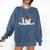 Christmas Boston Terrier Santa Dog Lover Comfort Colors Sweatshirt Denim