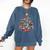 Christmas Library Tree Love Reading Books Nerd Teacher Comfort Colors Sweatshirt Denim