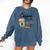 Coffee Gives Me Teacher Power Teacher Elementary Women Comfort Colors Sweatshirt Denim