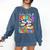 Color The World With Kindness Crayon Positivity Teacher Comfort Colors Sweatshirt Denim