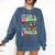 Color The World With Kindness Teacher Back To School Comfort Colors Sweatshirt Denim Color The World With Kindness Teacher Back To School Comfort Colors Sweatshirt Denim