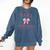 Coquette Bow Paraprofessional School Para Squad Teacher Aide Comfort Colors Sweatshirt Denim