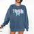 Coquette Bow Teach Teacher Happy First Day Back To School Comfort Colors Sweatshirt Denim Coquette Bow Teach Teacher Happy First Day Back To School Comfort Colors Sweatshirt Denim