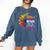 Cute I Became A Teacher Because Your Life Is Worth My Time Comfort Colors Sweatshirt Denim