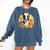 Cute Boston Terrier Spring Flower Garden Colorful Puppy Dog Comfort Colors Sweatshirt Denim