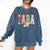 Cute Santas Favorite Para Christmas Paraprofessional Teacher Comfort Colors Sweatshirt Denim