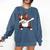 Dabbing Red Boston Terrier Dab Dance Dog Men Women Kids Comfort Colors Sweatshirt Denim