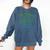 Disney This Teacher Runs On Coffee And Disney Gradient Logo Comfort Colors Sweatshirt Denim