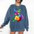 Dog Lover Boston Terrier Dog Colorful Boston Terrier Men Women Kids Comfort Colors Sweatshirt Denim