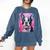 Dog Pink Boston Terrier Comfort Colors Sweatshirt Denim