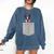 Dog In Your Pocket Boston Terrier For Men Women Girls Kids Comfort Colors Sweatshirt Denim