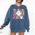 ESL Teacher Boo Crew Halloween Costume Comfort Colors Sweatshirt Denim