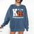 Fall Kindergarten Teacher K Is For Buffalo Plaid Pumpkin Comfort Colors Sweatshirt Denim