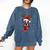 Family Matching Reindeer Xmas Boston Terrier Christmas Comfort Colors Sweatshirt Denim