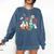 Floral Beakers Chemistry Lab Teacher Comfort Colors Sweatshirt Denim