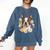 Floral Boston Terrier Comfort Colors Sweatshirt Denim