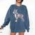 Floral FLower Boston Terrier Mom Grandma Comfort Colors Sweatshirt Denim