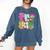 Fri-Yay Happy Friday Weekend Teacher Back To School Comfort Colors Sweatshirt Denim