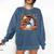 Ghost Book Reading Halloween Books Lover Teacher Comfort Colors Sweatshirt Denim