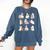 Ghost Book Reading Halloween Books Lover Teacher Kids Comfort Colors Sweatshirt Denim